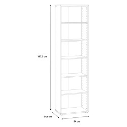 Biały regał wysoki 54 cm – praktyczny i elegancki | Domowanie.pl