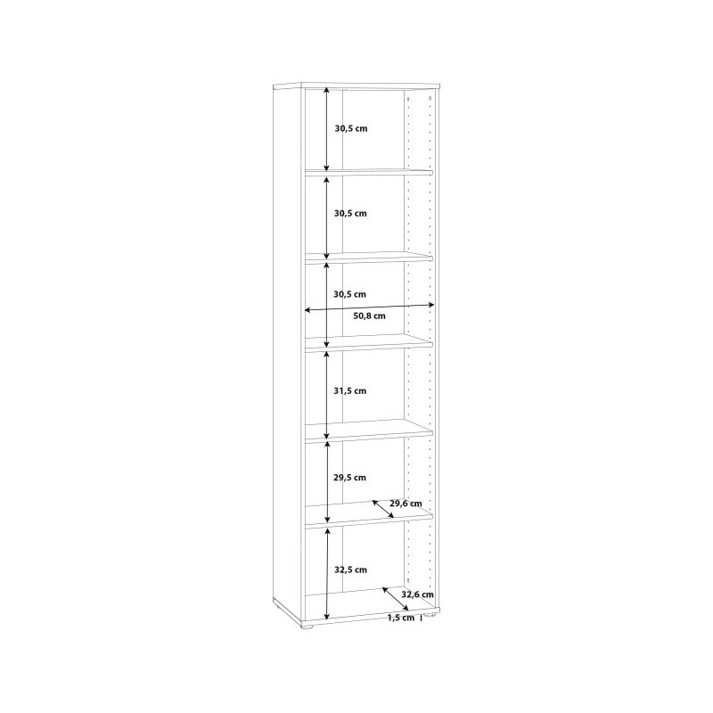Biały regał wysoki 54 cm – praktyczny i elegancki | Domowanie.pl