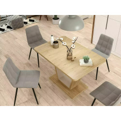 Rozkładany stół Nigel dąb cremona torro/kaszmir 120/80(160)x76