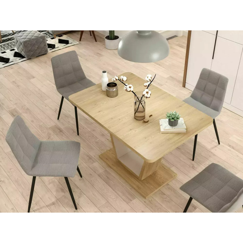 Rozkładany stół Nigel dąb cremona torro/kaszmir 120/80(160)x76