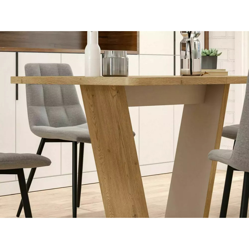 Rozkładany stół Nigel dąb cremona torro/kaszmir 120/80(160)x76