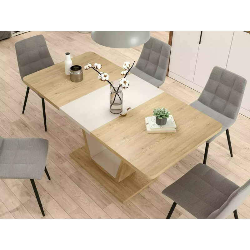 Rozkładany stół Nigel dąb cremona torro/kaszmir 120/80(160)x76