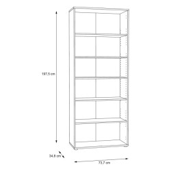 Regał wysoki NET106 Old-Wood Vintage – stylowy i pojemny | Domowanie