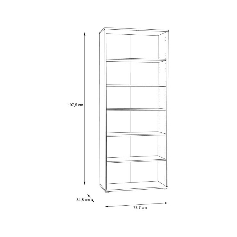 Regał wysoki NET106 Old-Wood Vintage – stylowy i pojemny | Domowanie