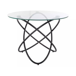 Stół Orbit transparentny/czarny 100x75