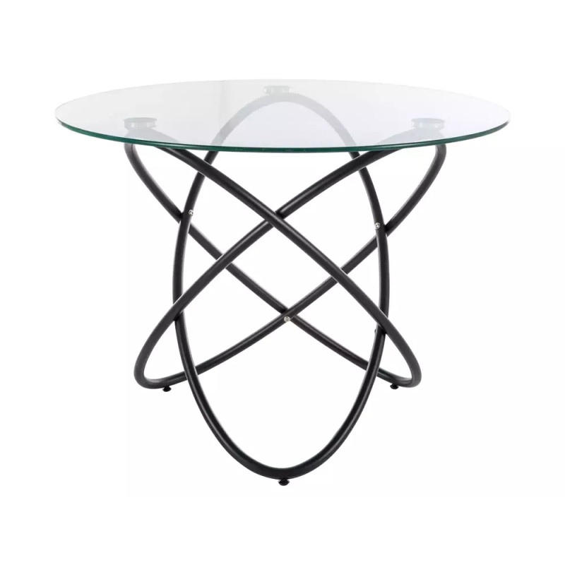Stół Orbit transparentny/czarny 100x75