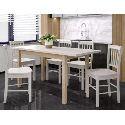 Rozkładany stół Adam 140 kaszmir/dąb cremona torro 60/100(140)x75