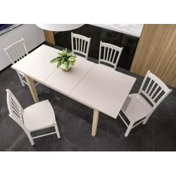 Rozkładany stół Adam 140 kaszmir/dąb cremona torro 60/100(140)x75