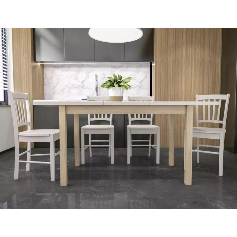 Rozkładany stół Adam 140 kaszmir/dąb cremona torro 60/100(140)x75