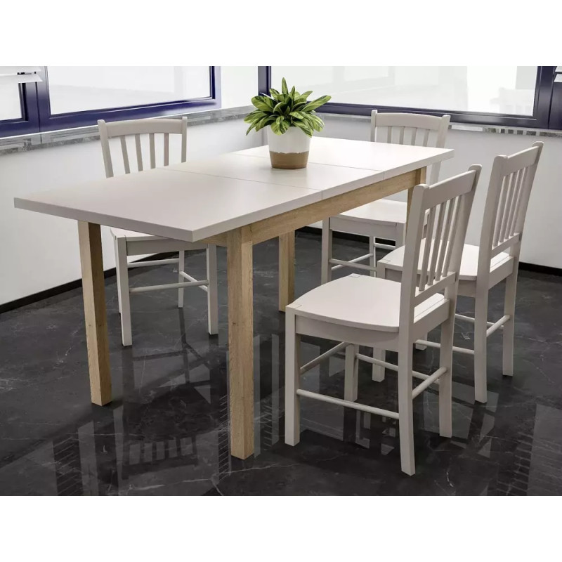 Rozkładany stół Adam 140 kaszmir/dąb cremona torro 60/100(140)x75