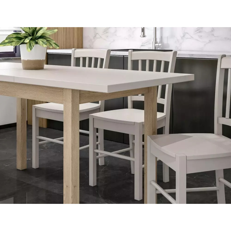 Rozkładany stół Adam 140 kaszmir/dąb cremona torro 60/100(140)x75