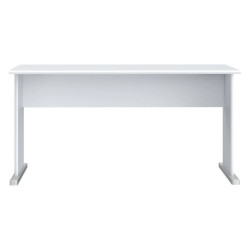 Nowoczesne biurko białe z szarymi nogami – FORTE | Domowanie