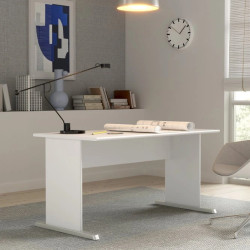 Nowoczesne biurko białe z szarymi nogami – FORTE | Domowanie