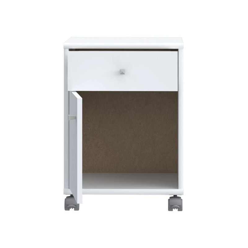 Kontenerek biały na kółkach – szuflada i szafka | Domowanie.pl