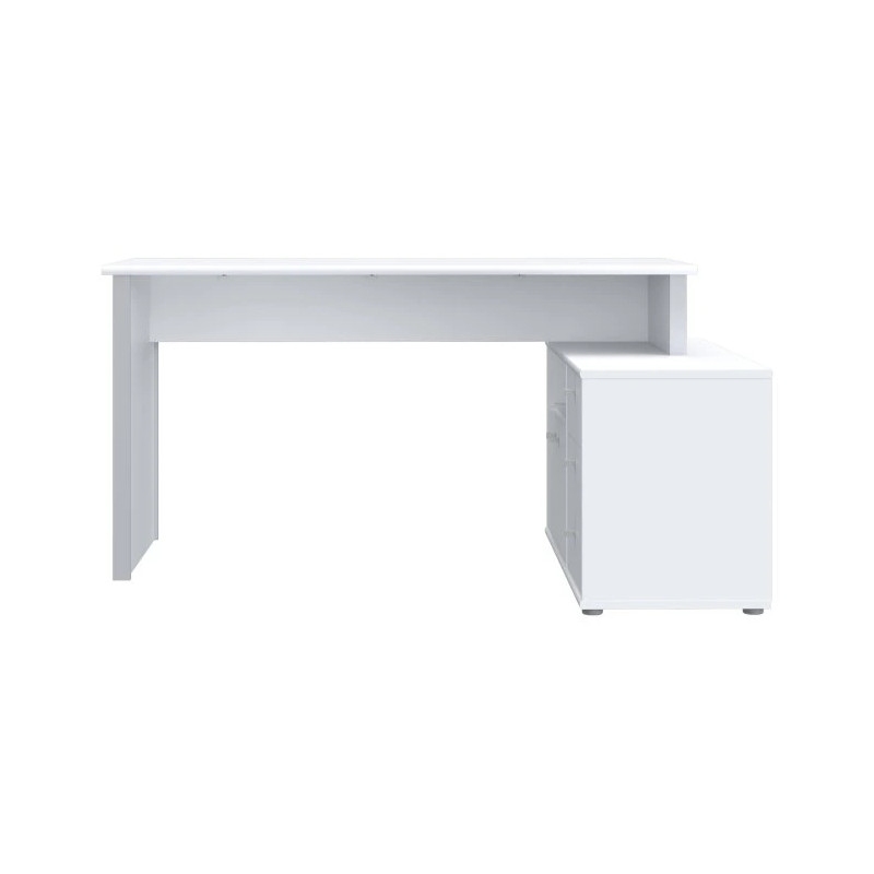 Biurko białe z komodą 140x70 cm – funkcjonalny zestaw | Domowanie