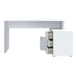 Biurko białe z komodą 140x70 cm – funkcjonalny zestaw | Domowanie