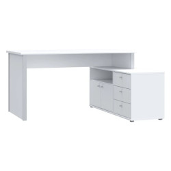 Biurko białe z komodą 140x70 cm – funkcjonalny zestaw | Domowanie