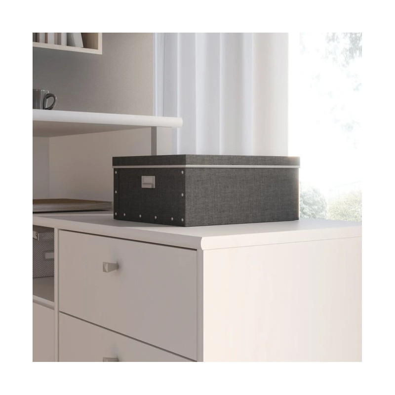 Biurko białe z komodą 140x70 cm – funkcjonalny zestaw | Domowanie