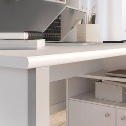 Biurko białe z komodą 140x70 cm – funkcjonalny zestaw | Domowanie