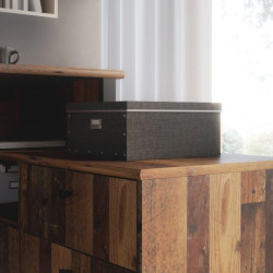 Biurko narożne z komodą Old-Wood Vintage – styl loft | Domowanie