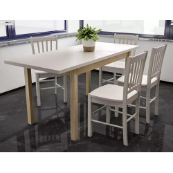 Rozkładany stół Adam 125  kaszmir/dąb cremona torro 65/90(125)x75