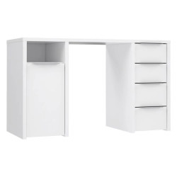 Biurko białe z szufladami i szafką – nowoczesne i pojemne | Domowanie