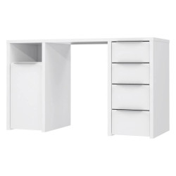 Biurko białe z szufladami i szafką – nowoczesne i pojemne | Domowanie