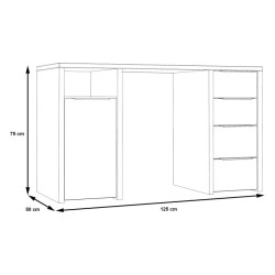 Biurko białe z szufladami i szafką – nowoczesne i pojemne | Domowanie