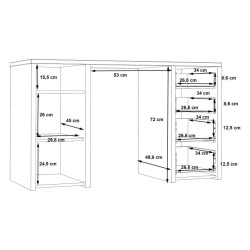 Biurko białe z szufladami i szafką – nowoczesne i pojemne | Domowanie