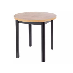 Stół Adam fi80 dąb artisan/czarny mat 80x75