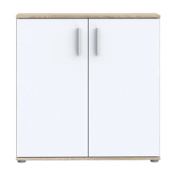 Szafka 2-drzwiowa Dąb Sonoma / Biała 80 cm – nowoczesna | Domowanie
