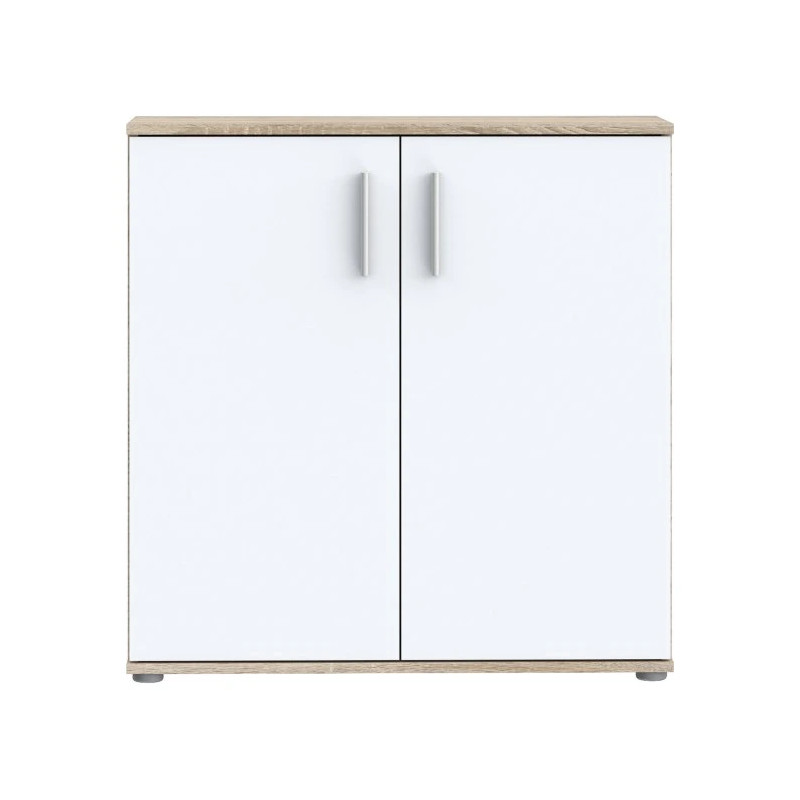 Szafka 2-drzwiowa Dąb Sonoma / Biała 80 cm – nowoczesna | Domowanie