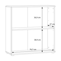Szafka 2-drzwiowa Dąb Sonoma / Biała 80 cm – nowoczesna | Domowanie