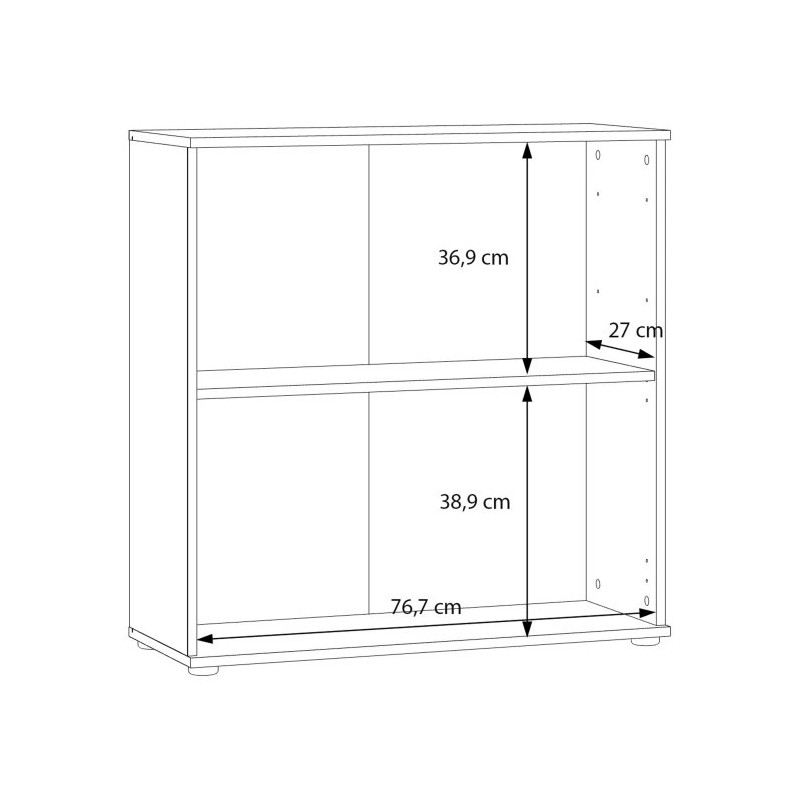 Szafka 2-drzwiowa Dąb Sonoma / Biała 80 cm – nowoczesna | Domowanie