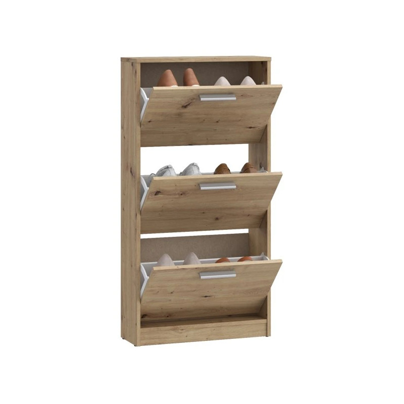 Nowoczesna szafka na buty 3D Dąb Artisan – Domowanie sklep z meblami