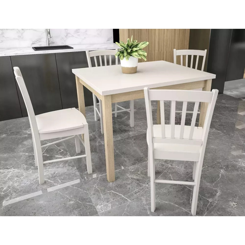 Stół Adam 80 kaszmir/dąb cremona torro 80x75