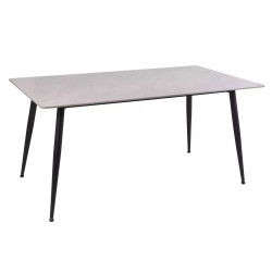 Ceramiczny stół Rion 160 szary połysk/czarny mat 90(160)x76