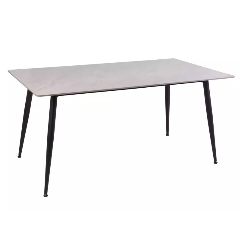 Ceramiczny stół Rion 160 szary połysk/czarny mat 90(160)x76