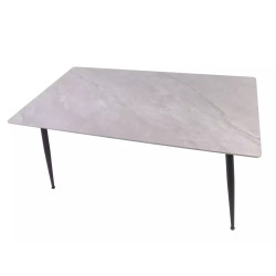 Ceramiczny stół Rion 160 szary połysk/czarny mat 90(160)x76