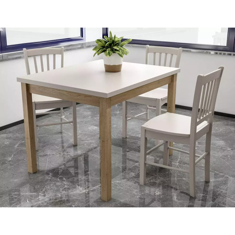 Stół Adam 90 kaszmir/dąb cremona torro 65(90)x75