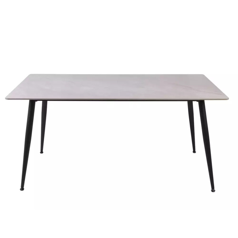 Ceramiczny stół Rion 130 szary połysk/czarny mat 70(130)x76