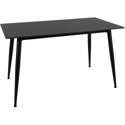 Ceramiczny stół Rion 130 czarny mat 70(130)x76