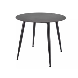 Ceramiczny okrągły stół Rion fi90 czarny mat 90x76