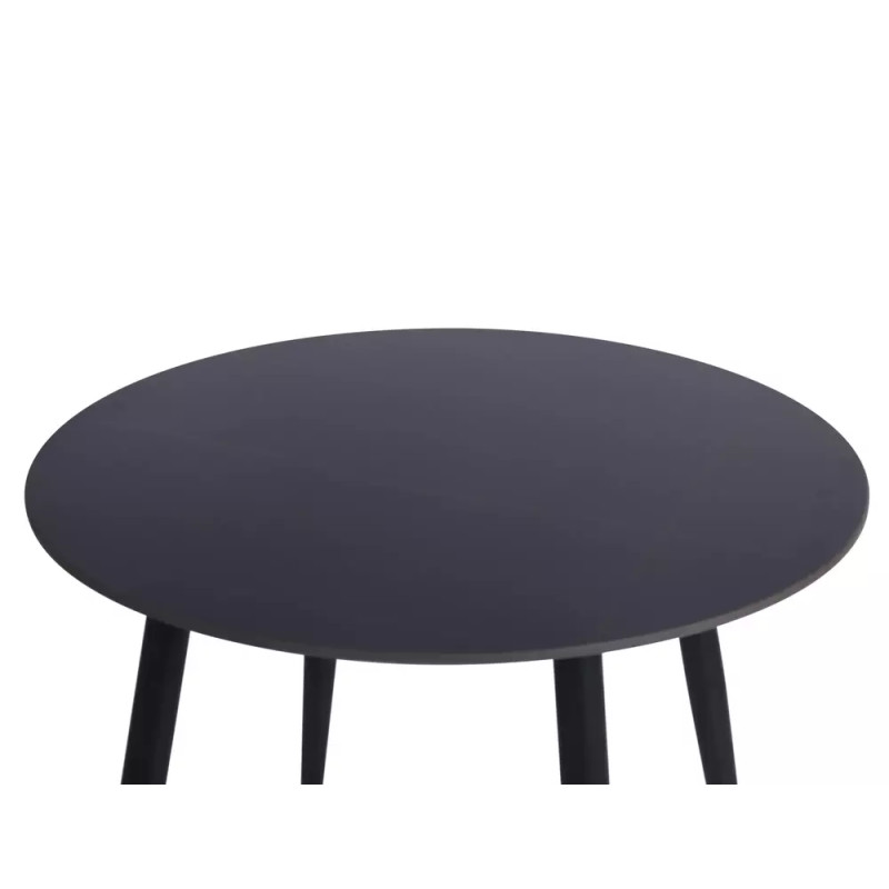 Ceramiczny okrągły stół Rion fi90 czarny mat 90x76