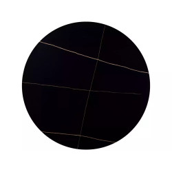 Ceramiczny okrągły stół Rion fi90 czarny mat 90x76