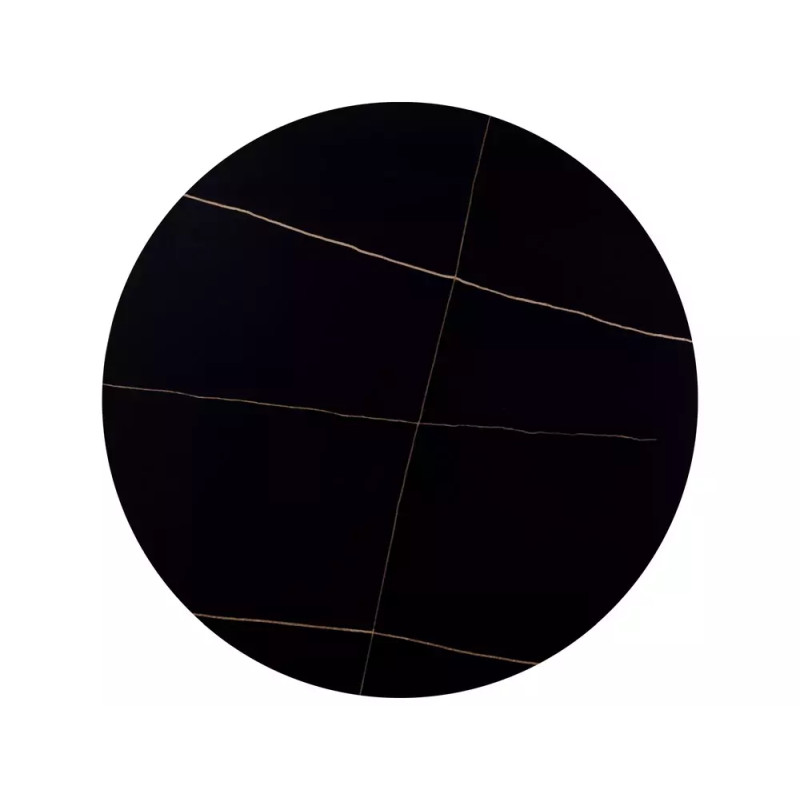 Ceramiczny okrągły stół Rion fi90 czarny mat 90x76