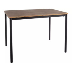 Stół City dąb artisan/czarny 75(110)x77