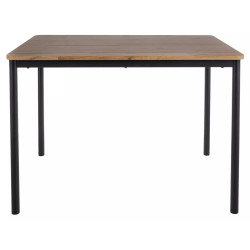 Stół City dąb artisan/czarny 75(110)x77