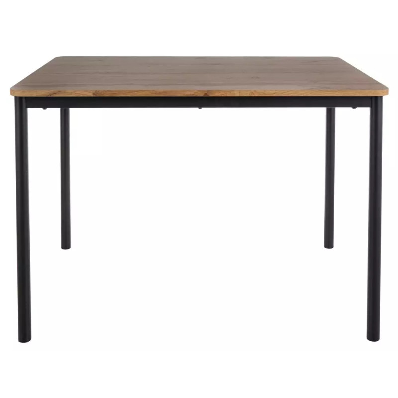 Stół City dąb artisan/czarny 75(110)x77