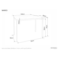 Stół Mario off white 60(100)x75